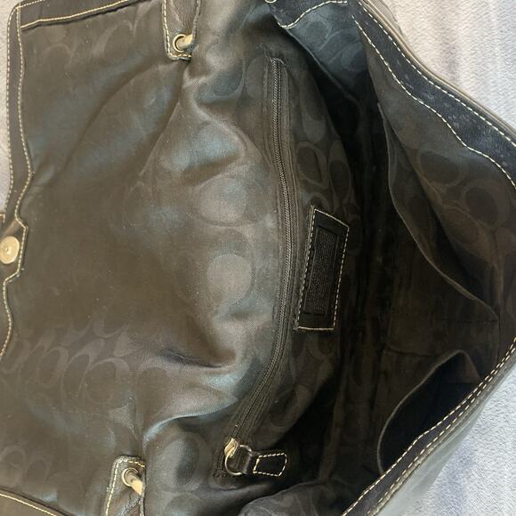 Coach 9741 Black Leather Soho Shoulder Bag, Handbag with Flap & Snap Closure - Picture 14 of 16